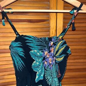 Patrons of Peace Black Floral Tank Top